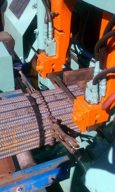 Saw cut rebar